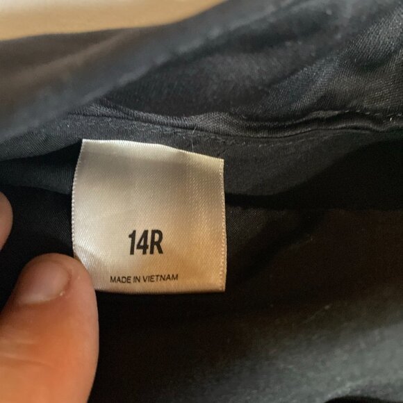 Express Wide Leg Super High Rise 14R Polyester Blend Black Pants - Picture 8 of 8